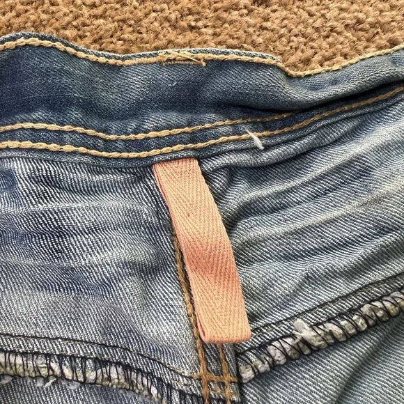 Vintage Joan‎ Craig Distressed Washed Blue Jeans Size 36x32 Embroidered Logo - Picture 11 of 12